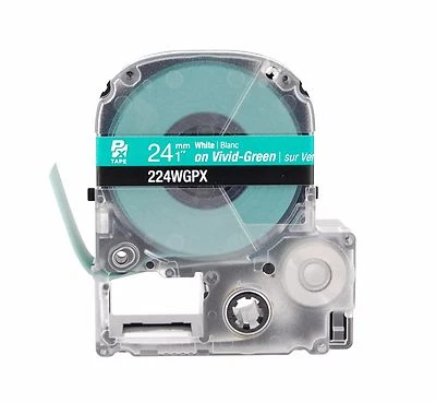 K-Sun 224WG White on Green PX Tape 1" KSun 24mm 224WGPX - Image 1 of 3