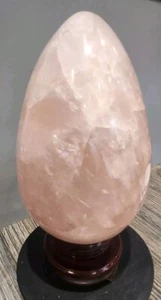 Rosenquarz Kristall Ei, 8,5", 2,1 kg, Mineralien, Steine, Heilung, Chakren - Bild 1 von 10