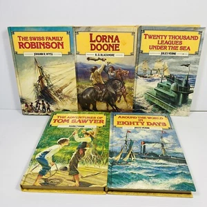 5 Lot Dean's Classic- Swiss Family Robinson, Lorna Doone, 20,000 Leagues,+2 - Picture 1 of 14
