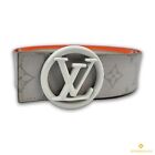 Louis Vuitton Reversible Lv Antarctica Monogram Circle Belt Size 40" / 100 Cm