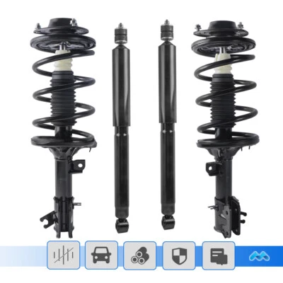 4Pcs Front + Rear Shocks Struts Absorbers For Hyundai Santa Fe 2001-2006 Foto 1 de 4