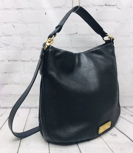 Marc by Marc Jacobs Pebble Black Leather Hobo Shoulder Crossbody Bag Large Size - Picture 1 of 12