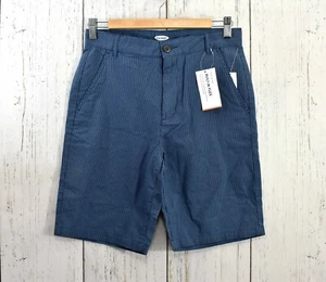 Boys Old Navy Xcold FF Twill Size 16 Blue Stripe 9" Inseam Shorts School NWT - Picture 1 of 8