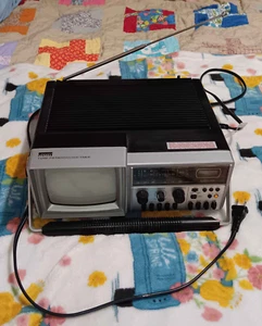 Vintage Montgomery Ward 5" Portable 1980 GEN11179B TV AM/FM Radio Clock Working - Picture 1 of 16
