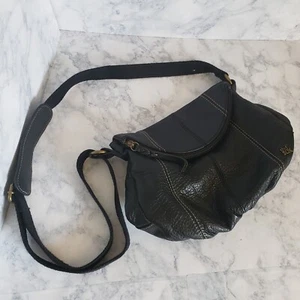 Bolso de Mano Bandolera The Sak DEENA con Solapa Cuero Guijarro Negro COMO ESTÁ - Imagen 1 de 9