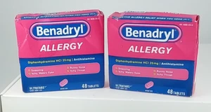 2 Benadryl - Allergy Tablets - 48 Tablets EACH - Picture 1 of 3