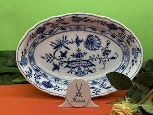 Meissen Zwiebelmuster 2. Wahl ovale Servierplatte Schüssel 25cm x 18cm H 5 - Bild 1 von 7