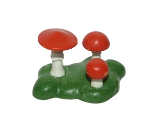 Playmobil fungo arancione in miniatura con piattaforma verde / vegetazione - C12 - Foto 1 di 1