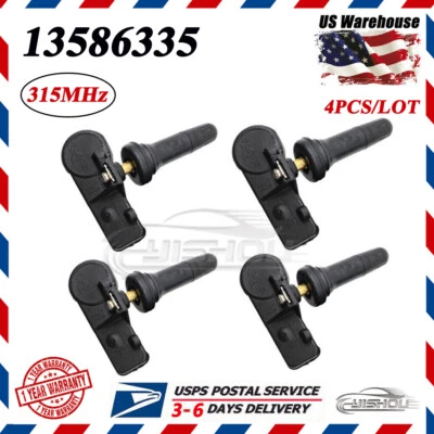 For Chevy GMC Buick Set 4pcs For GM TPMS Tire Pressure Monitoring Sensor 315MHz  - Image 1 of 4