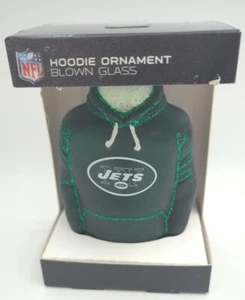 Old World Christmas New York Jets Blown Glass Hoodie Ornament In Gift Box NFL - Picture 1 of 5