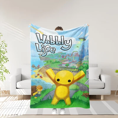 Throw Blanket Wobbly Life Game Cartoon Bed Couch Gifts Birthday present - Image 1 of 4