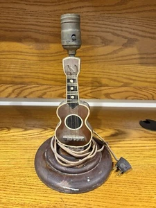 Vintage Handmade Guitar Lamp Untested  - Picture 1 of 2