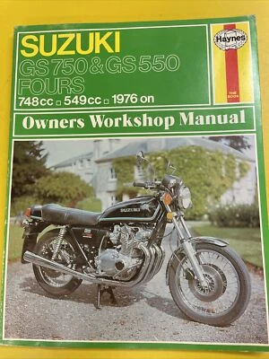 Suzuki GS550 GS 550 GS750 GS 750 1976 Haynes manual de reparación NUEVO Foto 1 de 4