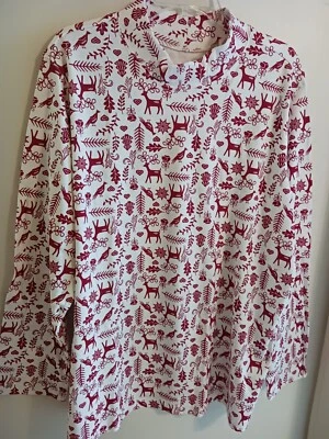 NUEVO NUEVO EN PAQUETE Suéter Blair 2XL Cuello Simulado Marfil Rojo Reno Árboles Navidad Vacaciones Foto 1 de 4
