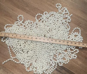 78ft (26 Yds) Faux Pearl Garland Bead Beaded Wedding Decor 10mm Prom Craft Ivory - Picture 1 of 5