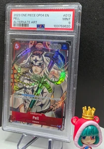 PSA 9 Pell Alt Art OP04 013 Kingdom Of Intrigue One Piece Card Game English - Picture 1 of 1
