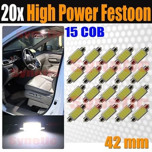20 un. bombillas LED COB cúpula interior Festoon 6000K brillantes súper blancas 42 mm - Imagen 1 de 4