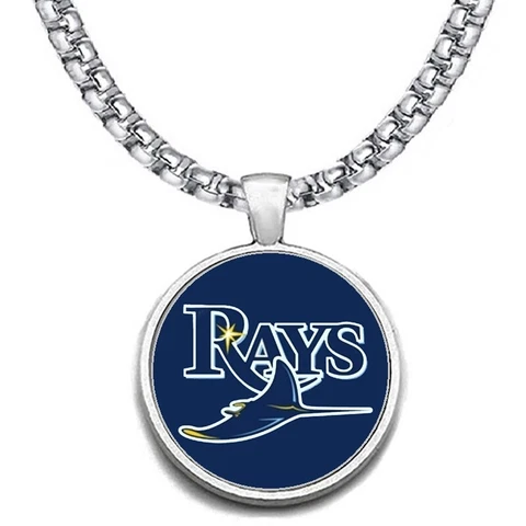 LARGE Tampa Bay Rays Necklace Stainless Steel Chain Baseball Free Ship' D30 Cover