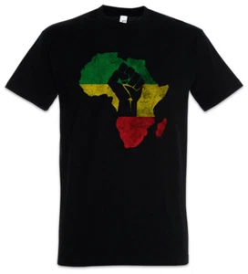 African Fist Rasta Babylon Irie Ska Reggae Jamaica Africa Rastafari T-Shirt - Picture 1 of 1
