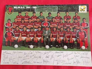 Cartolina/Postcard Squadra/Team A.C. MILAN 1984-1985 Originale 24cmx17cm - Foto 1 di 2