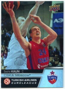 2015-16 Sasha Kaun Upper Deck Euroleague Basketball #E69 Canvas Foil 09/49
