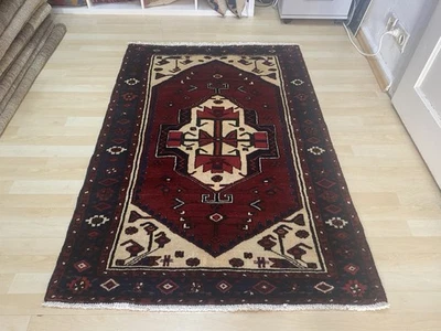 Original Persian carpet Zanjan 148x102 hand knotted sheep wool unique Persian rug - Image 1 of 4