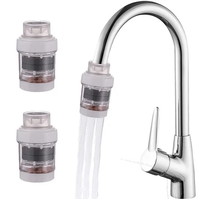 2 Pack Faucet Water Filter, Faucet Mount Filters Purifier Kitchen Tap Filtration - Image 1 of 4