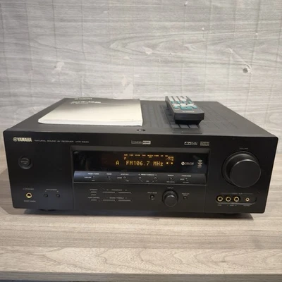 Yamaha HTR-5940 Natural Sound 6.1 Channel AV Receiver 540w Bundle Remote Manual - Image 1 of 4