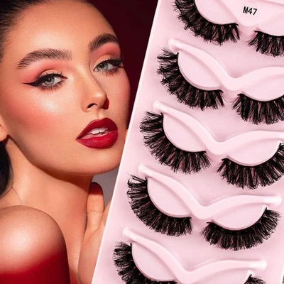 Eyelash Extension Winged Lashes Fake Eyelashes 3D Multilayersoft Hair & - Image 1 of 4