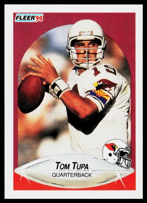 Tom Tupa, 1990 Fleer Football Card, #341, Phoenix Cardinals, RC - Image 1 of 2
