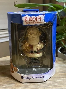 Enesco 1992 Rodolfo la renna dal naso rosso Babbo Natale con regali ornamento nuovo - Foto 1 di 6