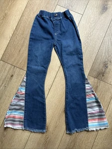 Girls Cowgirl Hardware Flare Bell-bottoms Jeans Size 6 - Picture 1 of 8