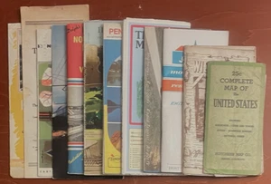 Mixed lot of travel EPHEMERA foreign and domestic *roadmaps railroad brochures - Picture 1 of 5