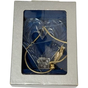 Mikasa Crystal Clear Glass Heart Shaped Christmas Xmas Tree Onrament in Box - Picture 1 of 3