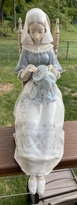Lladro Frauen Arbeitsfigur Stickerei Dame #4865 Hochglanz Top Zustand - Bild 1 von 5