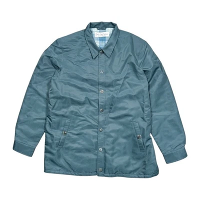 God's True Cashmere Parachute Cashmere Lined Nylon Jacket Teal Green Mens XL - Image 1 of 4