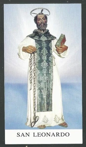 Tarjeta Santa de San Leonardo imagen pieuse estampa imagen de andachtsbild - Imagen 1 de 1