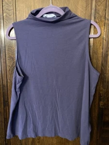 ATHLETA Sleeveless Top Women’s Size XL Purple Mock Turtleneck - Picture 1 of 6