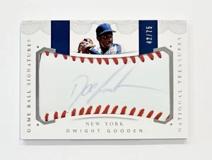 2016 Panini National Treasures Game Ball Signatures /49 Dwight Doc Gooden Auto - Picture 1 of 2