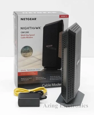 NETGEAR Nighthawk CM1200-100NAS DOCSIS 3.1 Cable Modem - Image 1 of 4