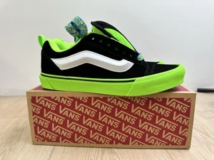 Para hombres Talla 11 - VANS Knu Skool Pop Suela Verde Negro Raro Patrón Zapato Premium - Imagen 1 de 20