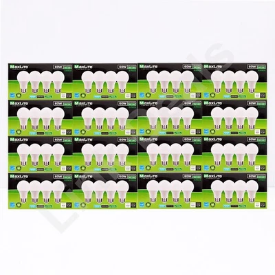 64 Pack Maxlite 60W Equivalent 8W LED Light Bulb Daylight A19 5000K Dimmable E26 - Image 1 of 4