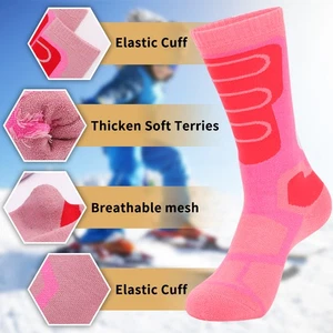 Children's Ski Socks Warm Winter Socks For Boys And Girls Thermal Ski YDRW - Picture 1 of 9