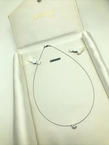 Halskette Sterlingsilber & klarer CZ-Stein signiert CC 16,5" 1,9 g - Bild 1 von 14
