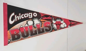 Vintage 90s Chicago Bulls NBA Basketball Red Smoke Pennant Tag Express Duluth - Bild 1 von 5