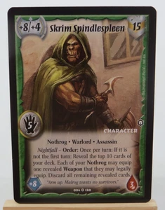 WARLORD Saga of the Storm CCG Nothrog Charakterkarte SKRIM SPINDLESPLEEN 094/120 - Bild 1 von 2