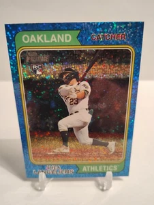 2023 Topps Heritage - Chrome Blue Sparkle #190 Shea Langeliers (RC) - Bild 1 von 2