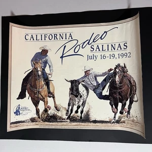 1992 California Rodeo Salinas Poster by Missy Jenkins 18x24 Vintage Western Art - Picture 1 of 9