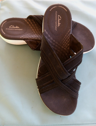 Cuscino Comfort CLARKS nero LAVABILE MORBIDO donna taglia 9 5M punta aperta scivoli mules