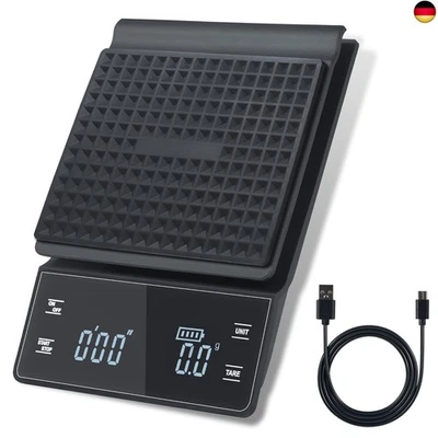 bemece USB Wiederaufladbare Digital kaffeewaage, Kaffeewaage mit Timer, - Bild 1 von 4
